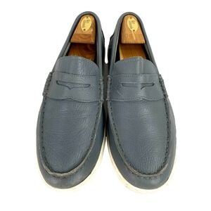 Cole Haan Grand OS Leather Penny Loafers Men's 10.5 M Gray Mocs Slip On Shoes